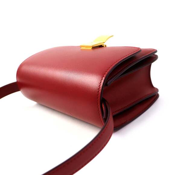 CELINE CLASSIC BOX Small (189183DLS) Classic Box Leather Shoulder Bag in Red ... - Picture 4 of 13